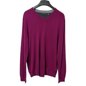 Ted Baker London Mens Wool Cashmere Blend Sweater Mens Size 3XL Magenta Pink